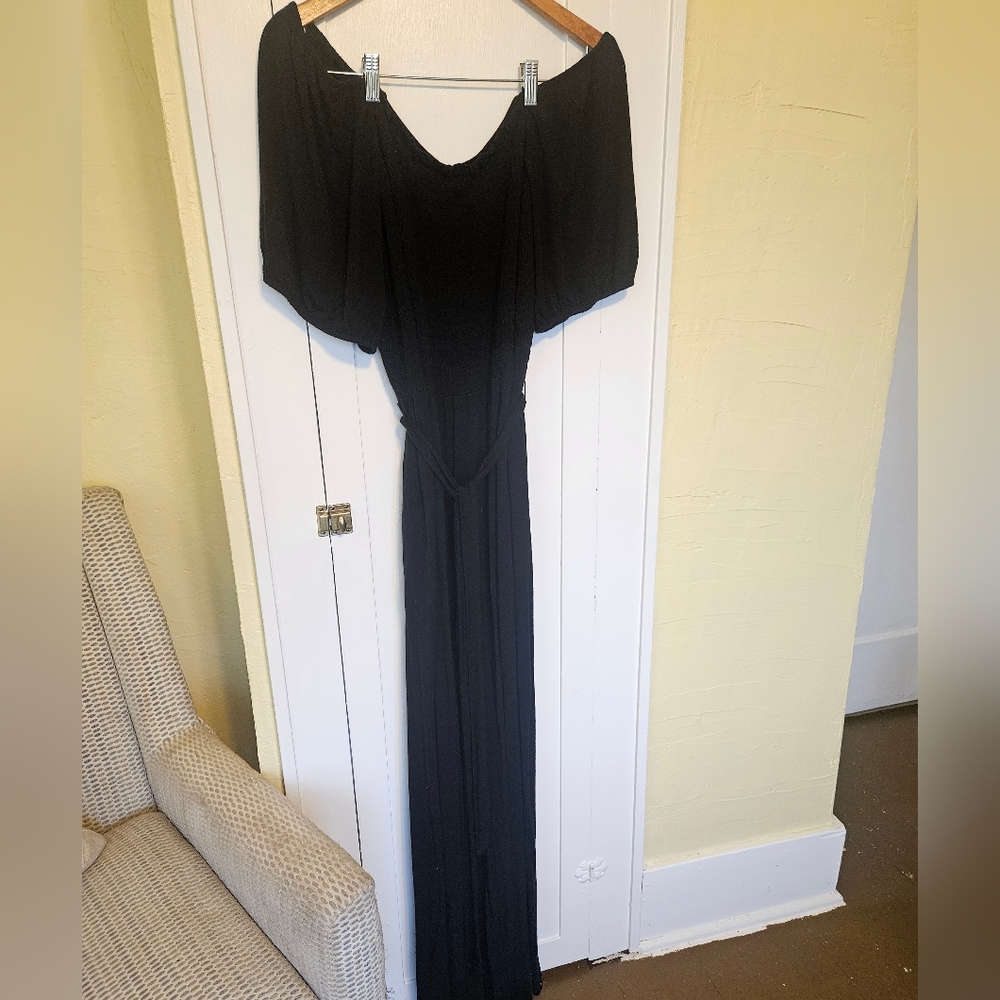Colleen Lopez Off-The-Shoulder Wide-Leg Jumpsuit Size 2x